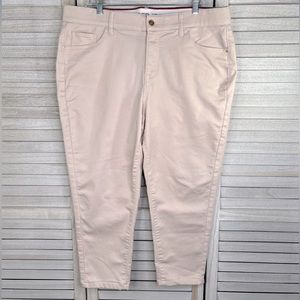 TOMMY HILFIGER Stretchy Skinny Cropped Jeans Light Pink-16W